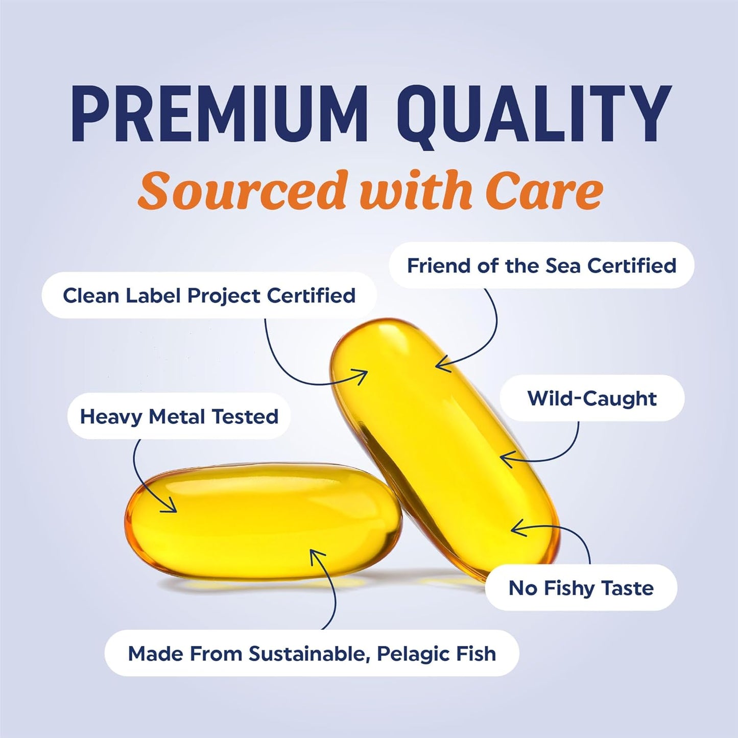 Triple Strength Omega-3 Fish Oil – High-Potency EPA & DHA Softgels for Heart, Brain, Joint & Eye Health | Wild-Caught, Purified, Non-GMO
