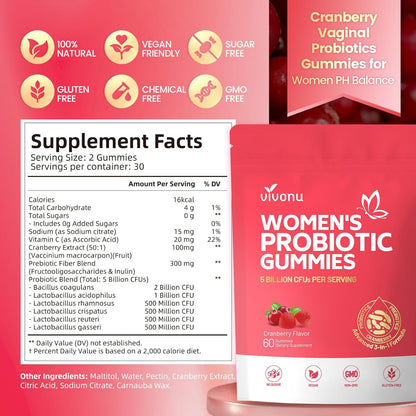 Cranberry Supplement – Concentrated Whole-Fruit Cranberry for Urinary Tract & Bladder Health | Sugar-Free, Antioxidant-Rich Daily Support for Women
