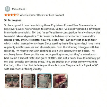 Daily Fiber Gummies – Prebiotic Fiber Supplement for Digestion, Regularity & Gut Health | Delicious, No Powders or Pills | For Men & Women