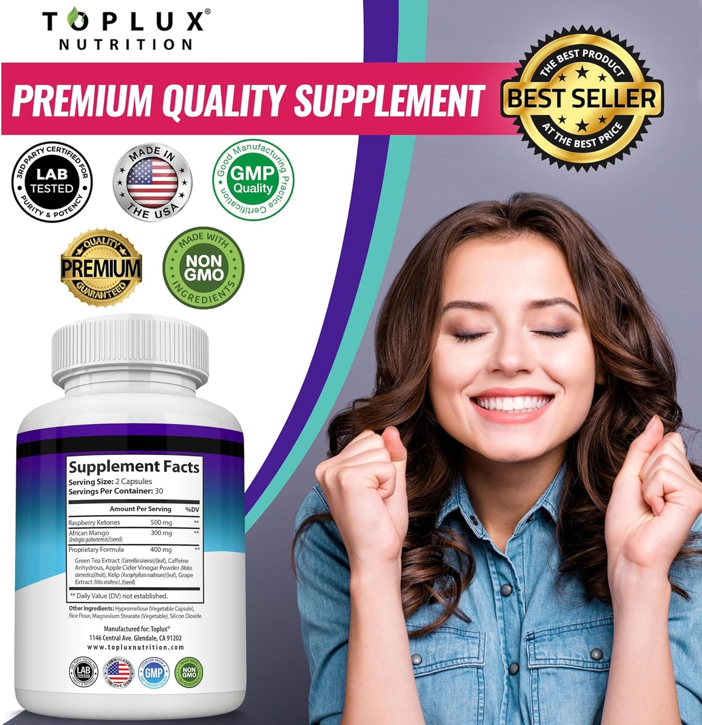 Premium Keto Fat Burner Pills – 1200mg Advanced Ketosis Weight Loss Supplement for Men & Women – 60 Capsules