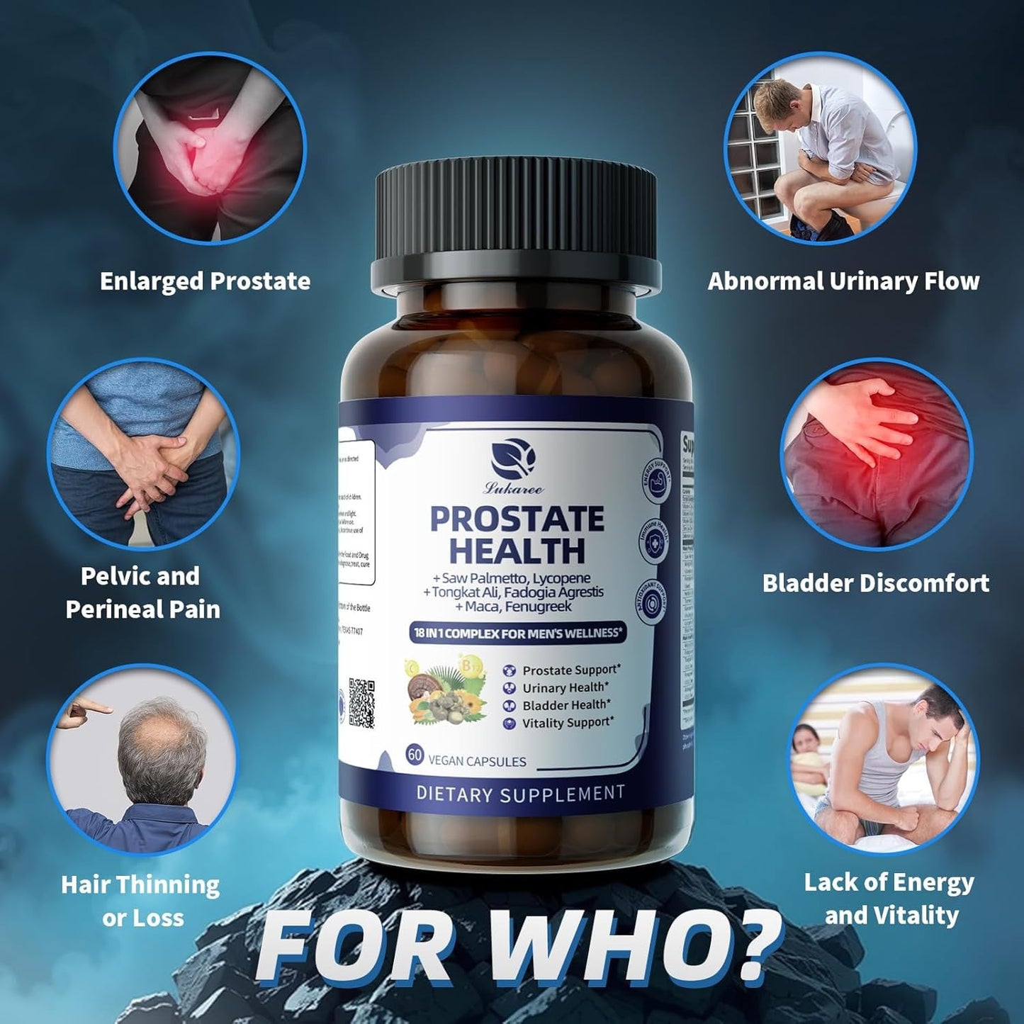 Prostate Health Support 18-in-1 – Saw Palmetto, Pumpkin Seed & Nettle for Men | InnerVital