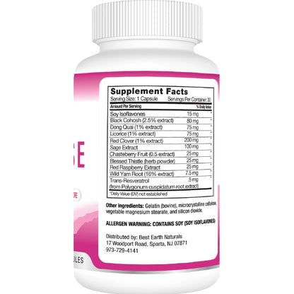 Menopause & Hormone Balance Support – Black Cohosh, Soy Isoflavones & Dong Quai for Women | InnerVital