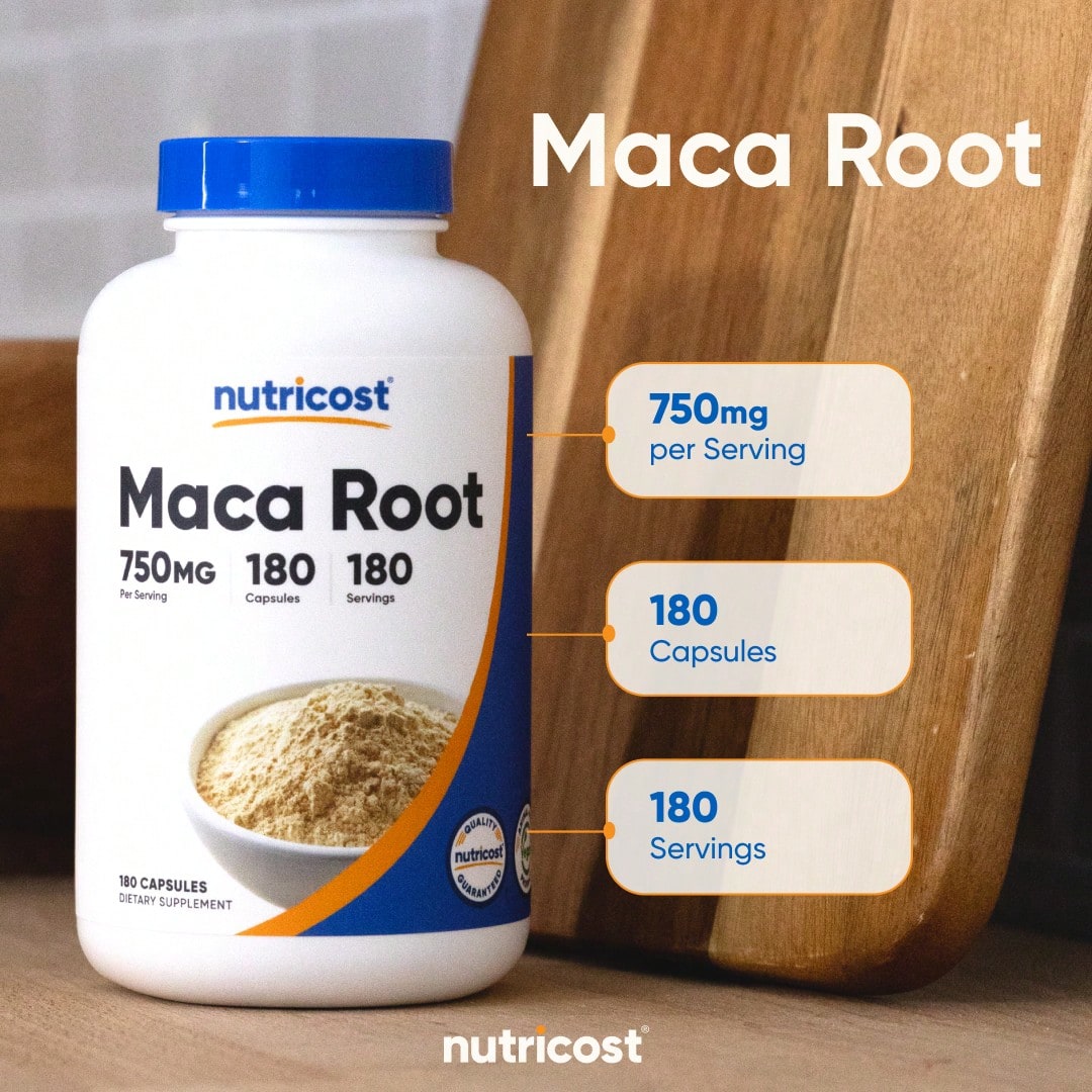Maca Root 750mg Capsules – Herbal Energy & Vitality Support | InnerVital