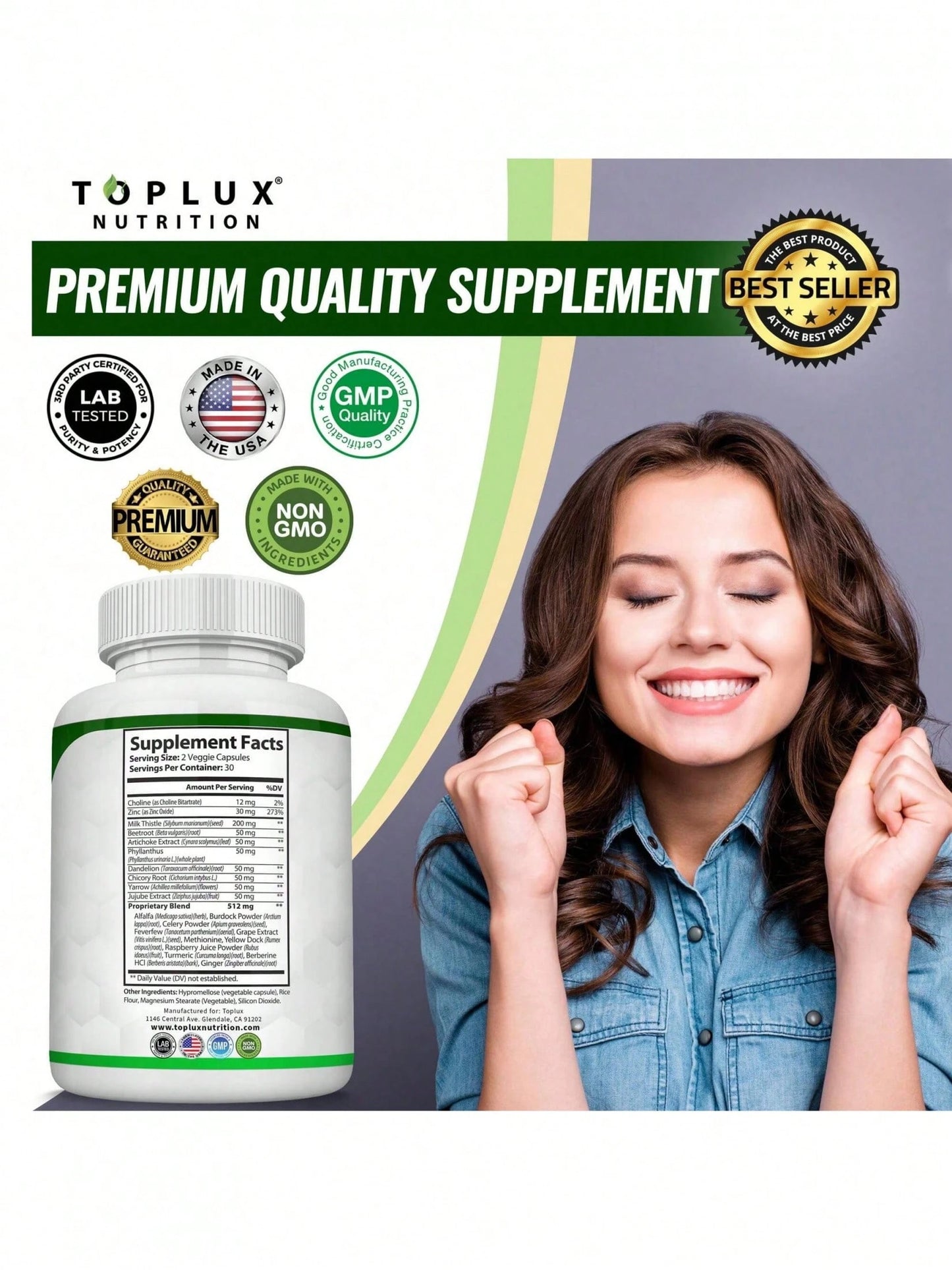 Liver Cleanse & Detox Capsules – Milk Thistle, Artichoke & Dandelion Root 25+ Herb Blend | InnerVital