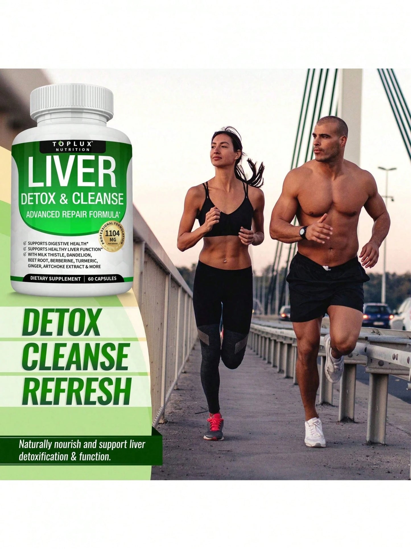 Liver Cleanse & Detox Capsules – Milk Thistle, Artichoke & Dandelion Root 25+ Herb Blend | InnerVital